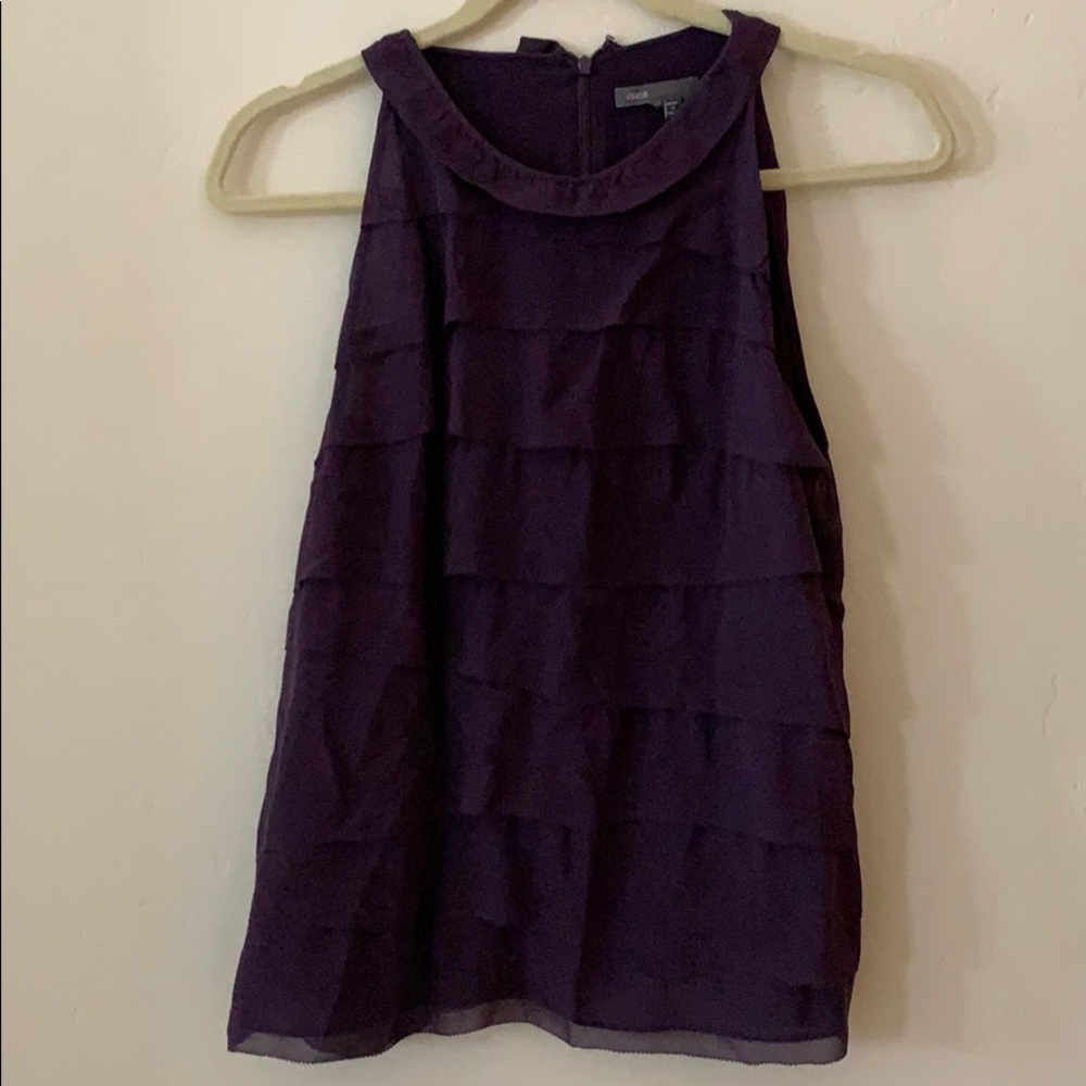 VINCE purple sleeveless blouse